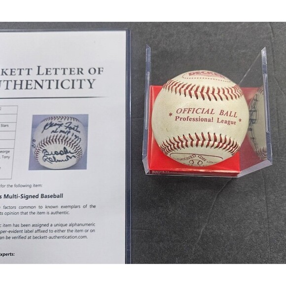 George Foster, Tony Oliva, Brooks Robinson, George Thomas -Signed Baseball - BAS - Picture 7 of 10